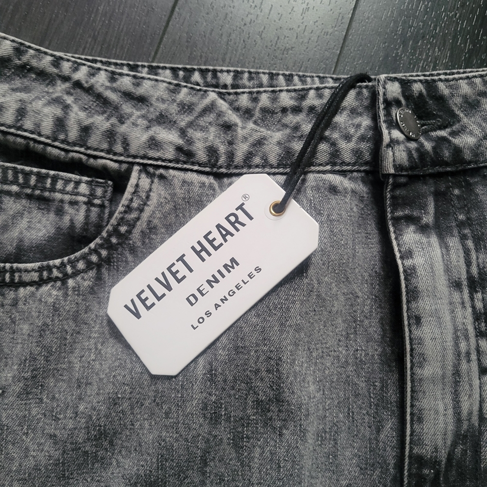 NWT VELVET HEART Paulina Midi Light Gray Denim Skirt - Size L/G - Picture 5 of 10